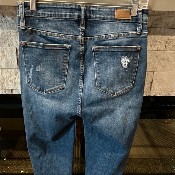 Judy Blue Blue Distressed Skinny Jeans size 28 - Picture 13 of 15